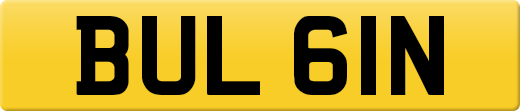BUL 61N private number plate